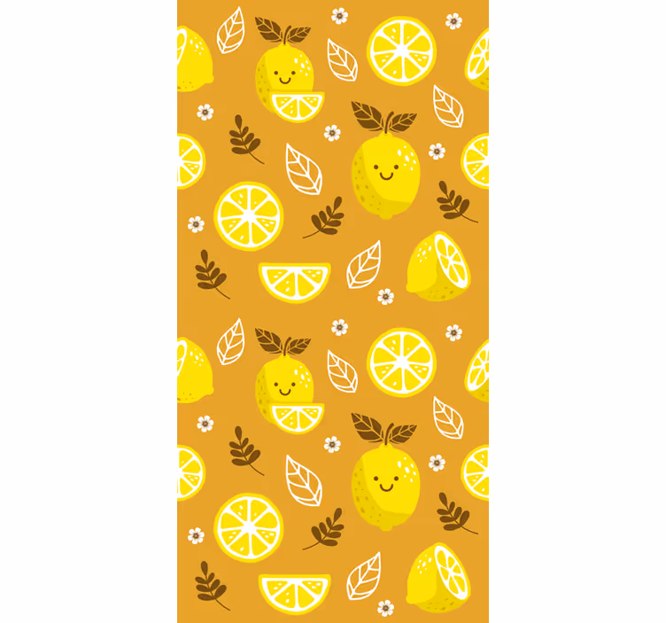 Oranžna rolo zavesa nasmejani limoni samsung - TenStickers