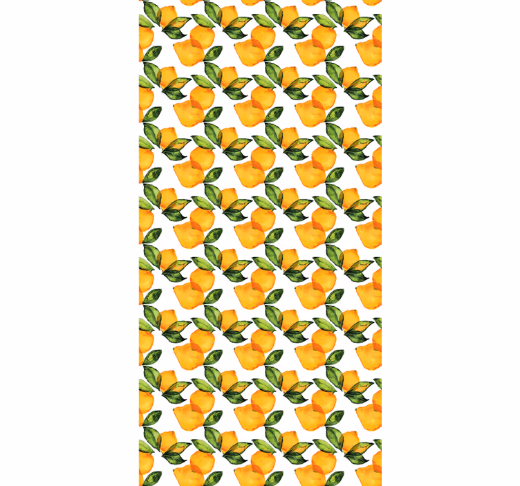 Oranžna rolo zavesa limonski mediteranski stil - TenStickers