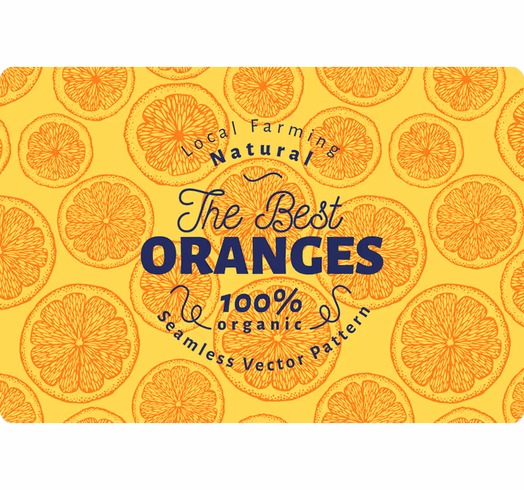 Oranžna rolo zavesa z ročno narisanim vzorcem - TenStickers