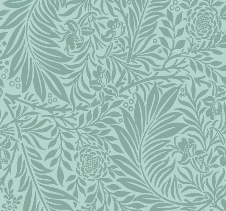 Zunaj senčila mint zelena vintage vzorčasta - TenStickers