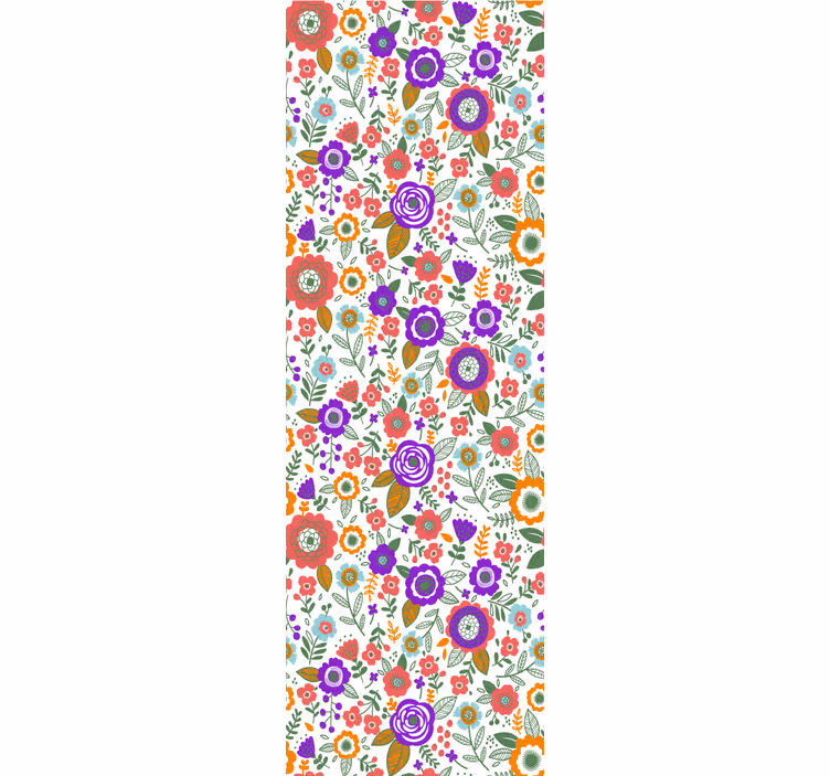 Rolo zavesa za najstnika barvite lepe rože - TenStickers