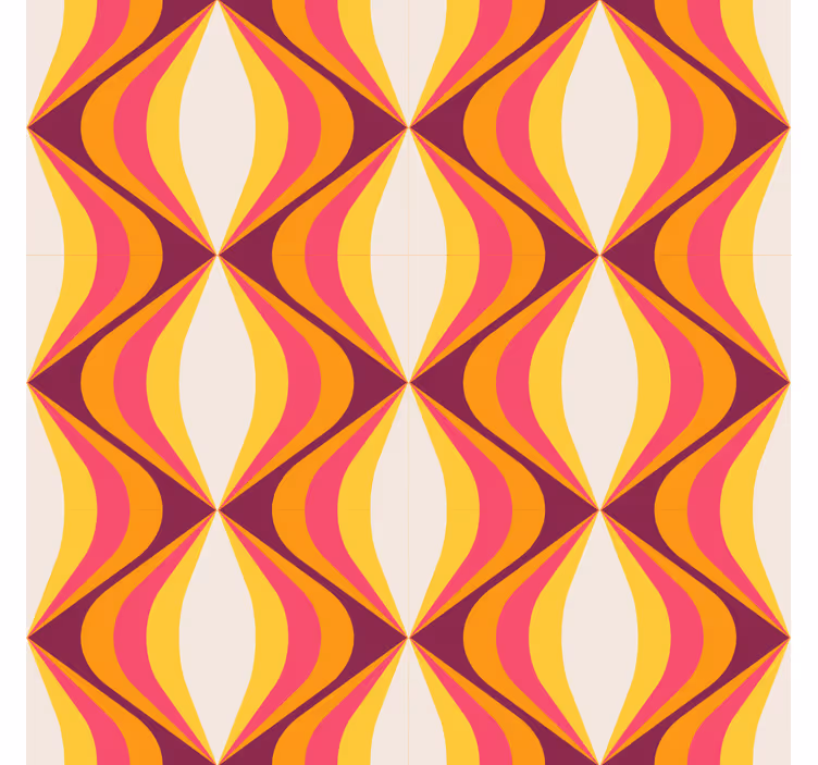 Klasika senčilo retro oranžna valovna linija - TenStickers