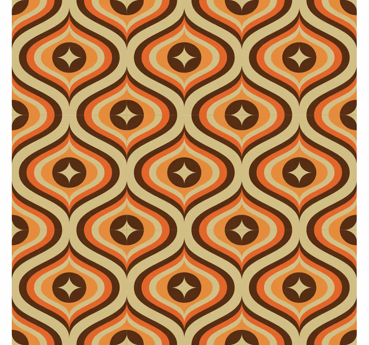 Klasika senčilo retro oranžna in rjava - TenStickers