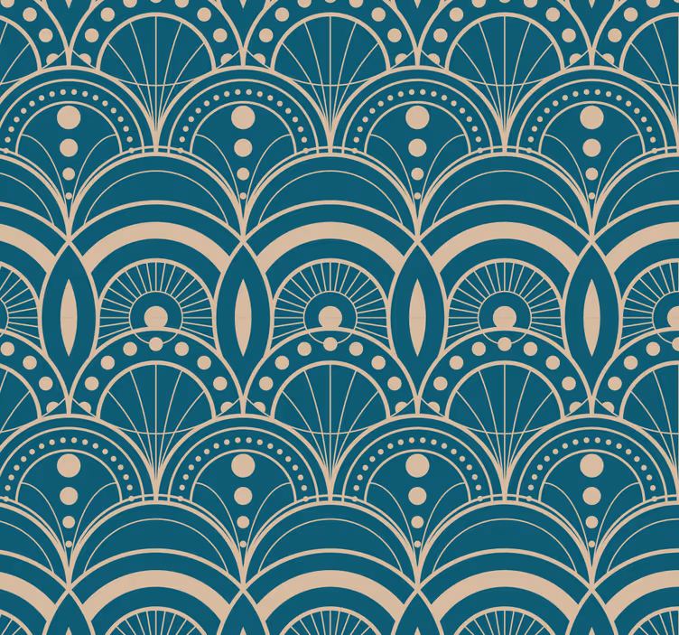 Klasika senčilo vintage umetniški deco tapeta - TenStickers
