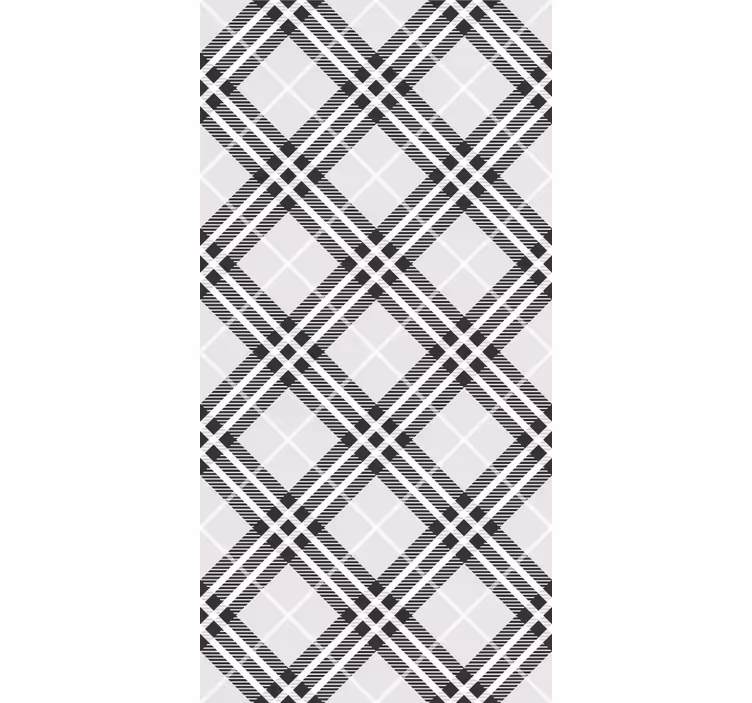 Klasika senčilo črno-bela škotska tartan - TenStickers