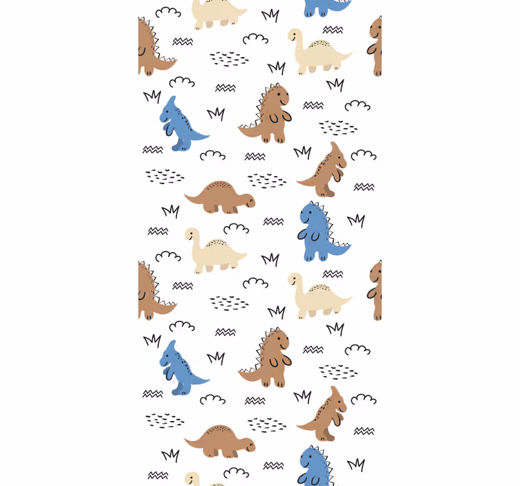 Rolo zavesa za otroško sobo veseli modri in rjavi dinozavri - TenStickers