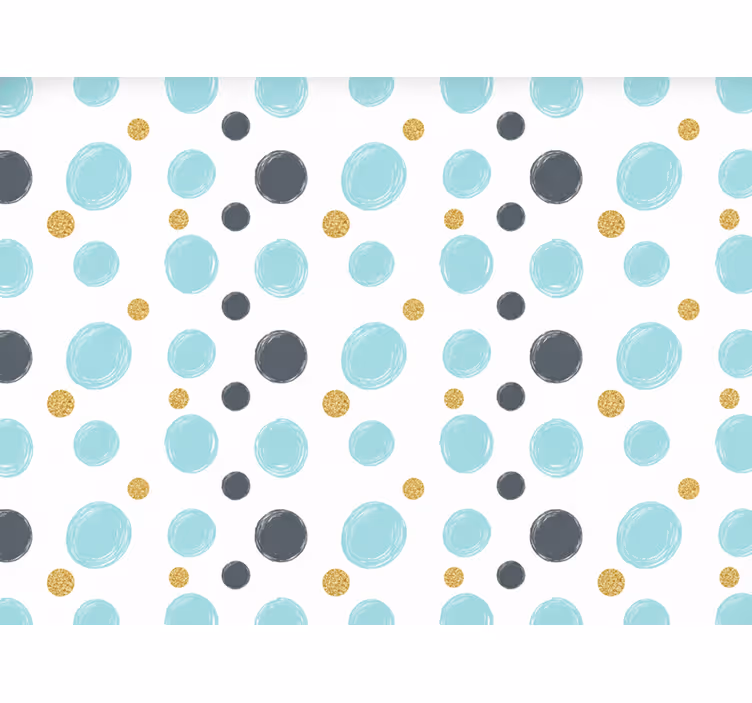 Rolo zavesa za kopalnico širine 110 aqua krogi - TenStickers