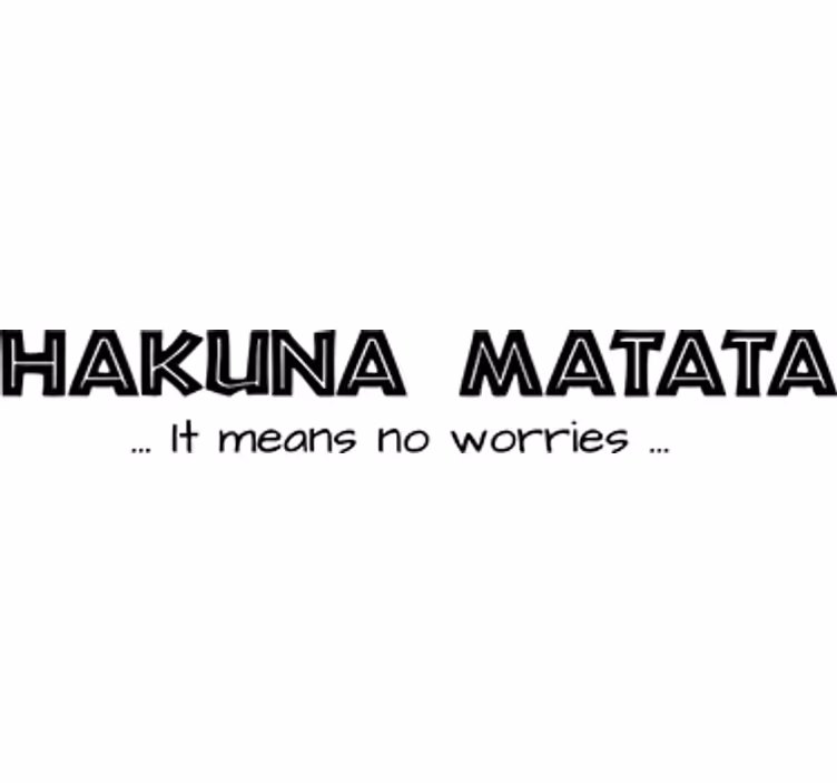 Tv serija in film senčilo otroški vinil hakuna matata - TenStickers