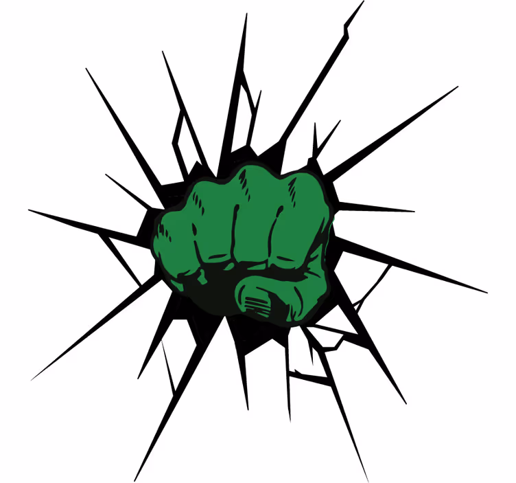 Superheroj senčilo iluzija hulk - TenStickers