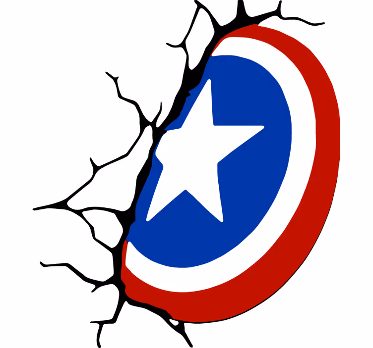 Superheroj senčilo kapitanova zaščita - TenStickers
