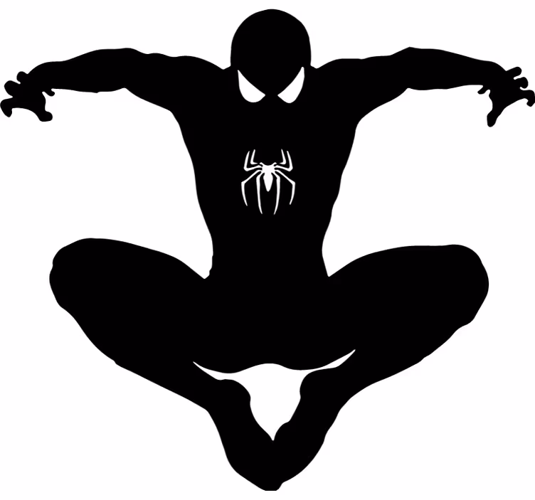 Superheroj senčilo silhueta spidermana - TenStickers