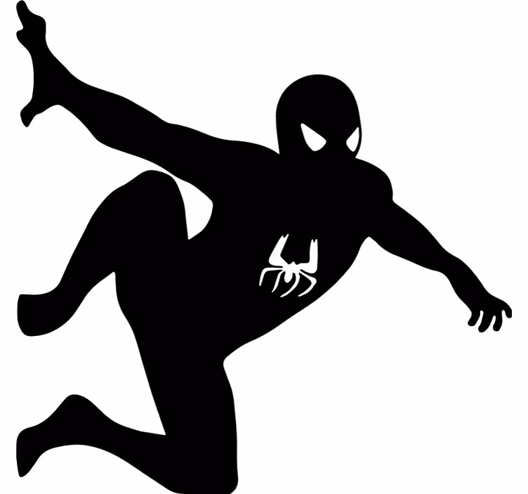 Superheroj senčilo spiderman na steni - TenStickers