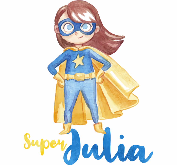 Superheroj senčilo osebno prilagojena deklica - TenStickers