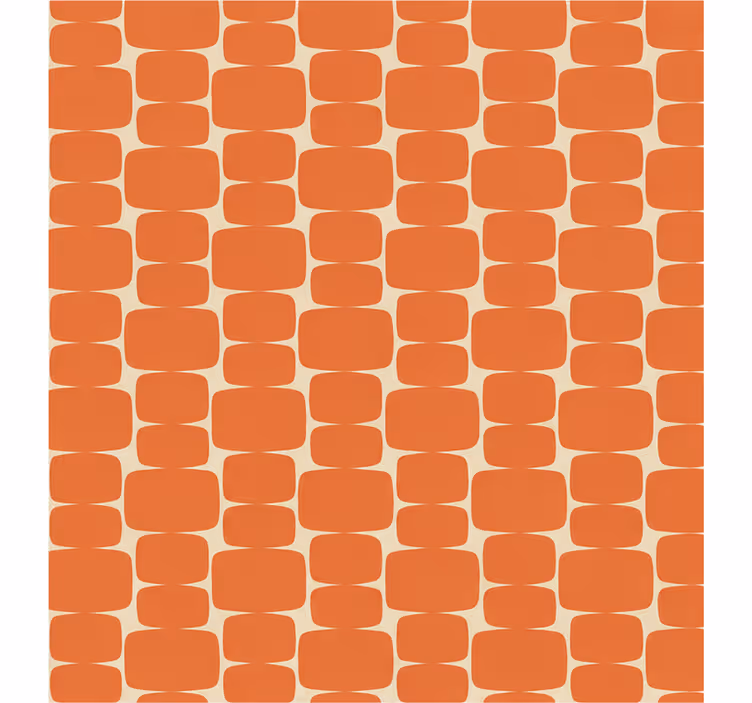 Oranžna rolo zavesa vzorec plamenastih pravokotnikov - TenStickers