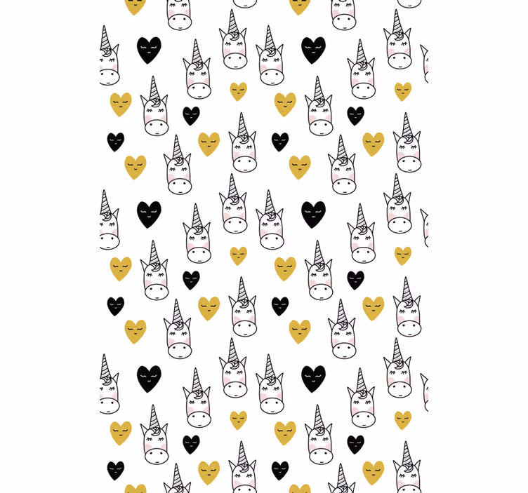 Vzorec srca samoroga živali senčilo - TenStickers