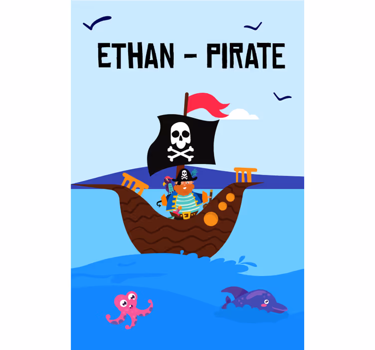 Personalizirana rolo senčila piratska pustolovščina na morju - TenStickers