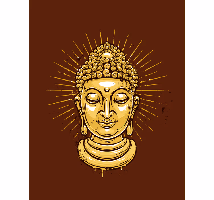 Zlata buddha sillouhette zen Roletne - TenStickers