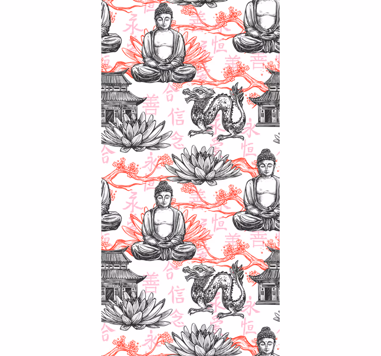 Okrasna buda zen Roletne - TenStickers