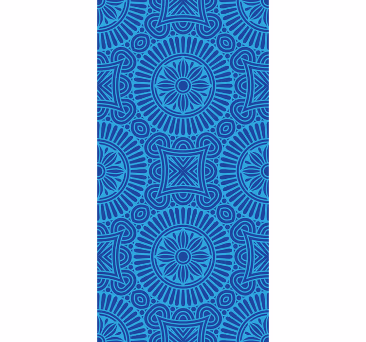 Mandala modri toni zen Roleta - TenStickers