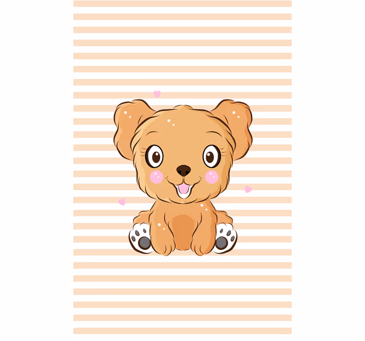 Ilustracija ljubkega kužka živali senčilo - TenStickers