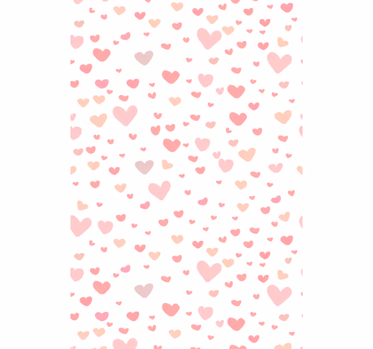 Roza srca romantična Roletne - TenStickers
