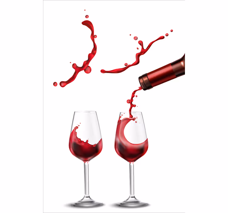 Kozarci vina zabavna jedilnica Roletne - TenStickers