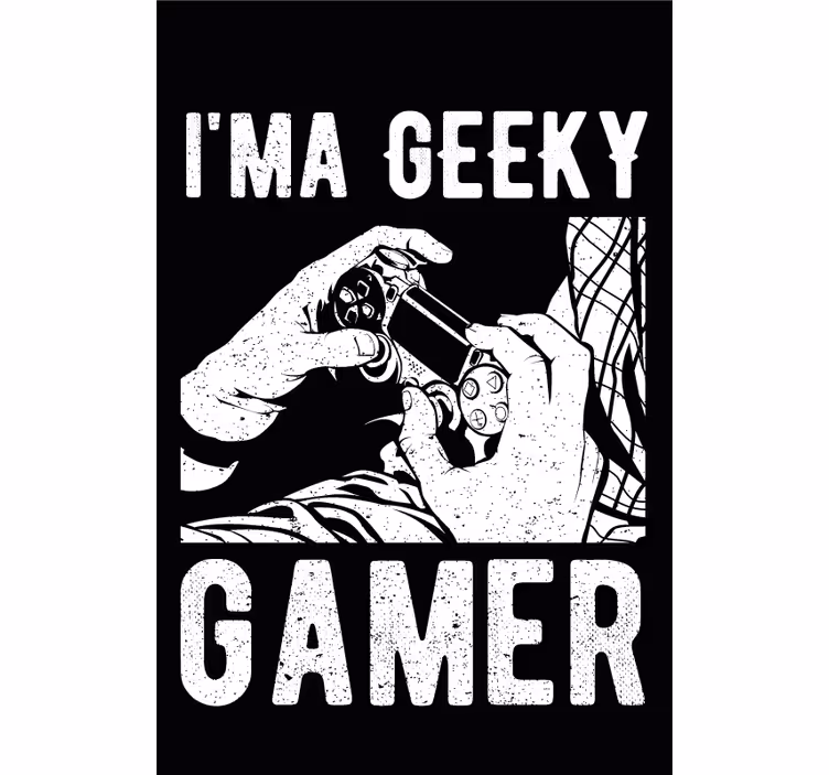Geeky gamer črna roleta - TenStickers