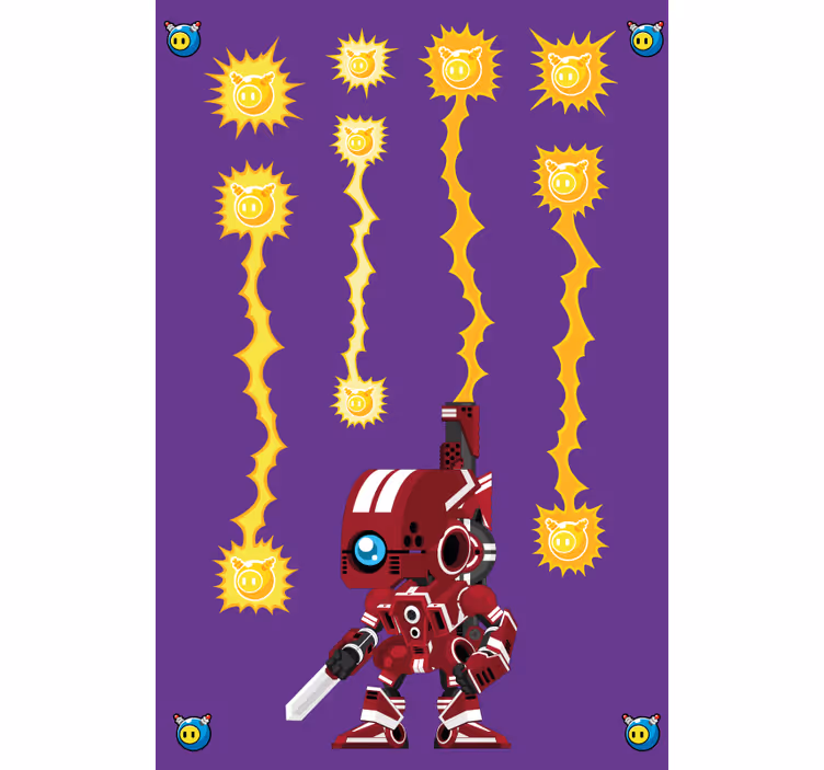 Robotski boj z energijo geek senčilo - TenStickers