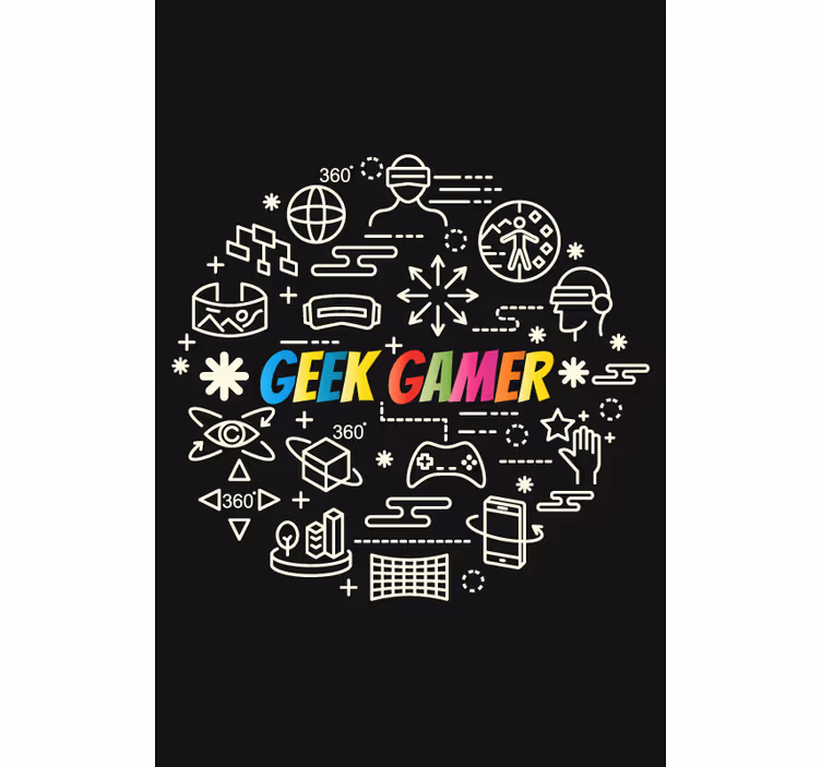 Igralni logotipi geek senčilo - TenStickers