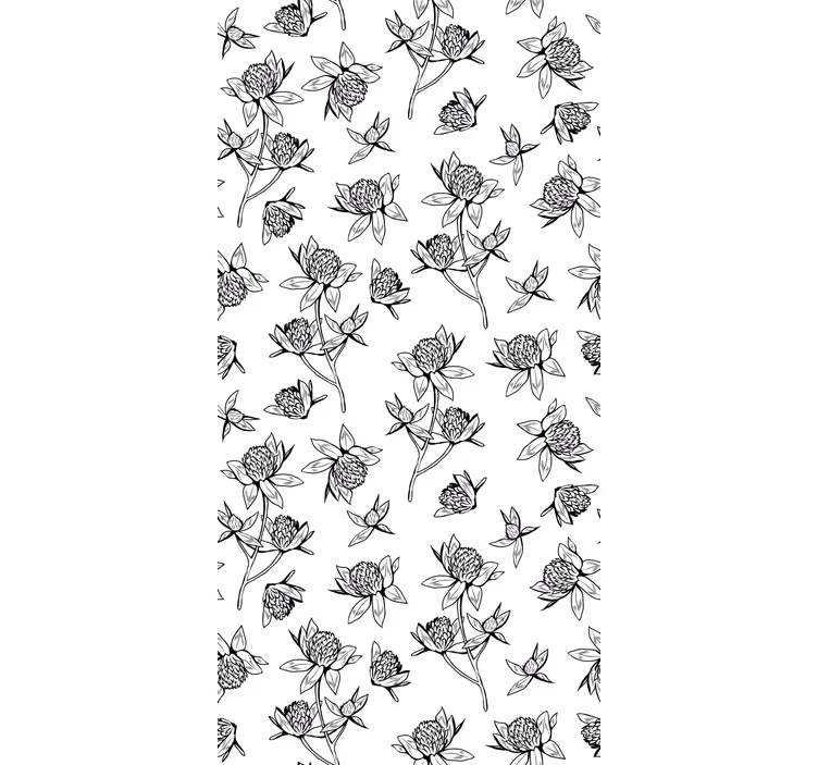 Botanical motif creation cvetje in rastline senčilo - TenStickers