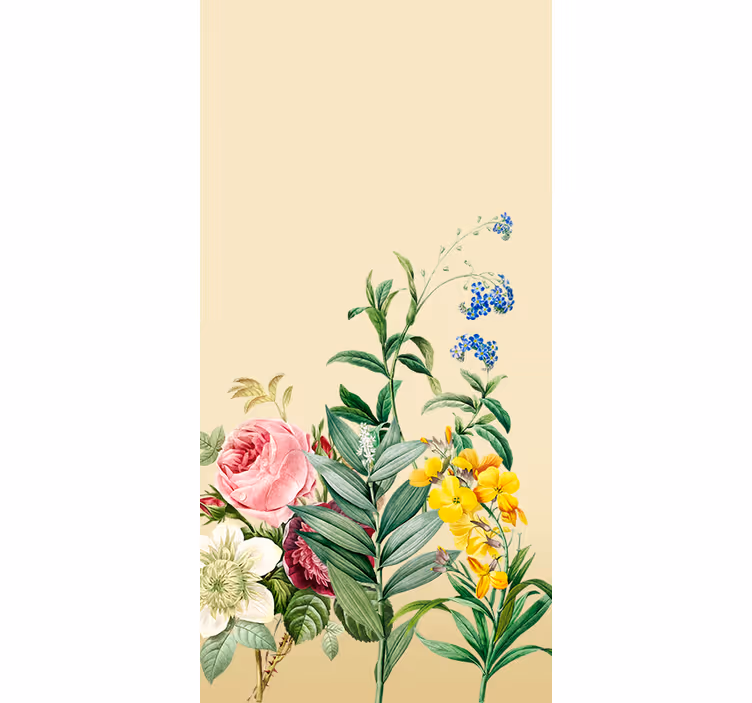 Lush floral arrangement cvetje in rastline v senci - TenStickers
