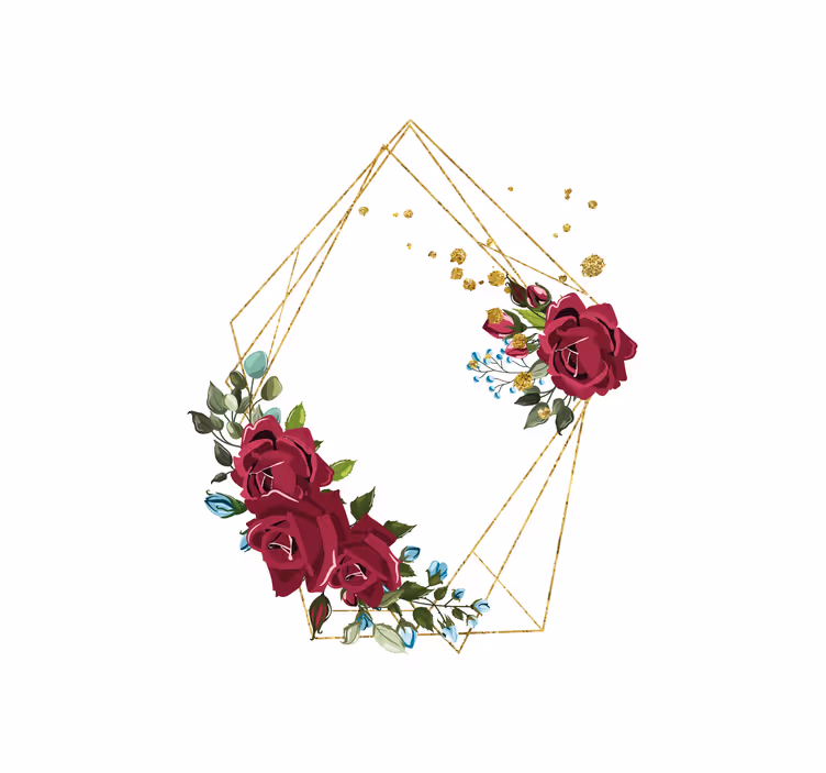 Cvetlični aranžma vrtnic elegantna rolo zavesa - TenStickers