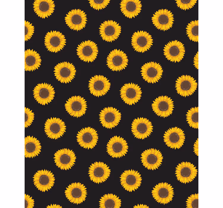 Black and yellow sunflowers cvetje in rastline senčilo - TenStickers