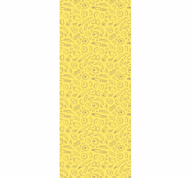 Sketchy fruit pattern rolo zavesa za kuhinjo - TenStickers