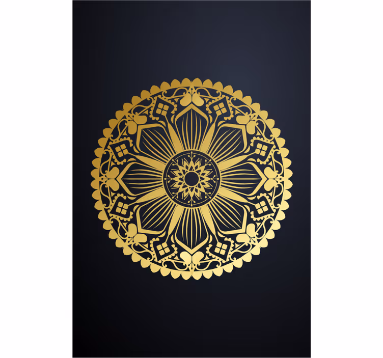 Zlati učinek mornariška mandala zen žaluzije - TenStickers