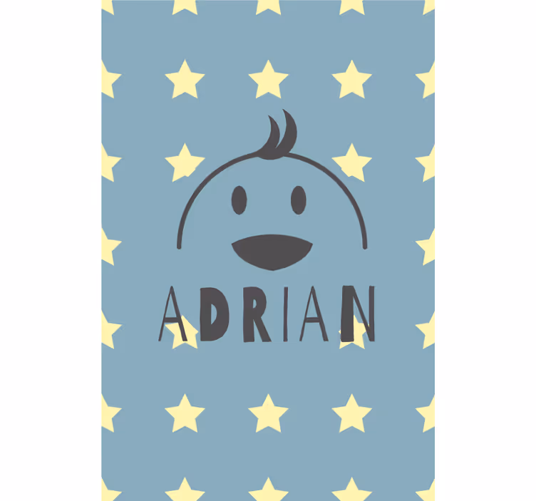 Starry chicken with name otroška rolo senčila - TenStickers