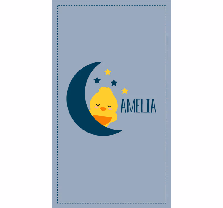 Moon chick z imenom otroška rolo senčila - TenStickers