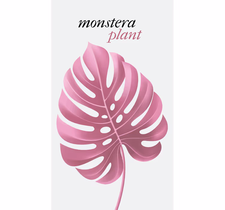 Rastlina roza monstera cvetje in rastline senčilo - TenStickers