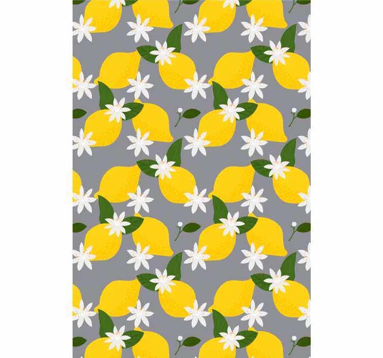 Limonin cvetlični vzorec sadje in zelenjava senčilo - TenStickers