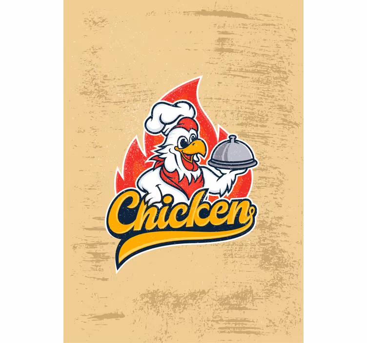 Chef porcija piščanca rolo zavesa za kuhinjo - TenStickers