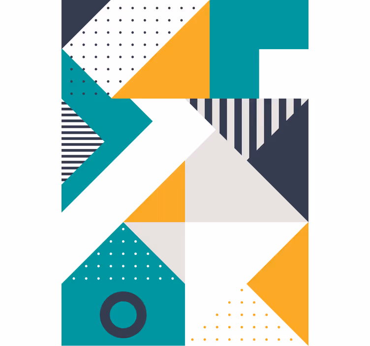 Trikotniki geometrijska umetnost rolo slikarstvo - TenStickers