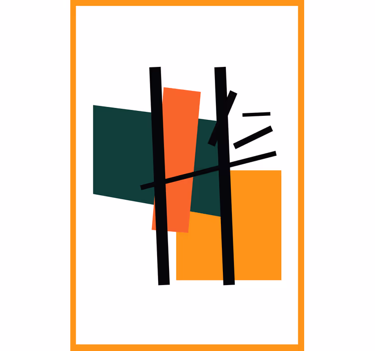 Sestava geometrijskih blokov sodobni senčilo - TenStickers