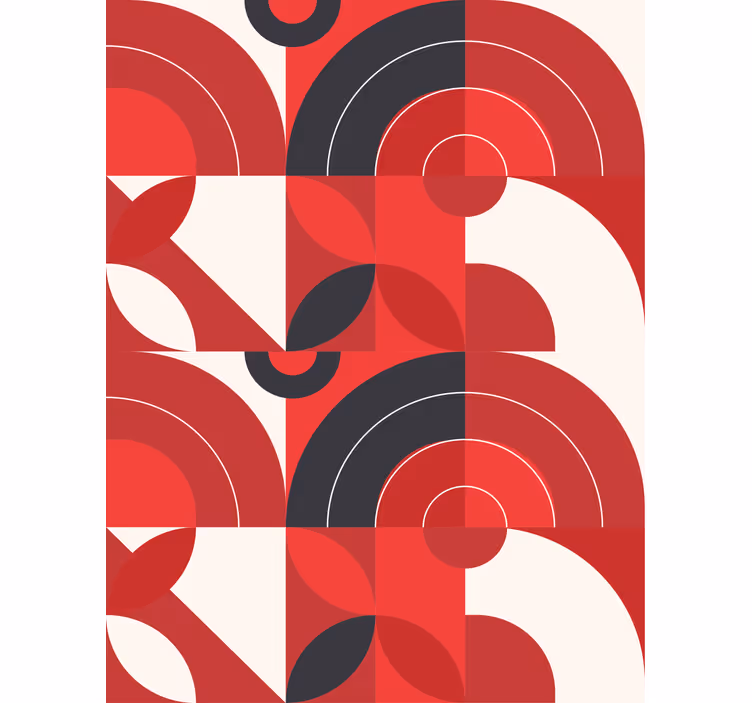 Geometrijski rdeči krogi sodobni senčilo - TenStickers