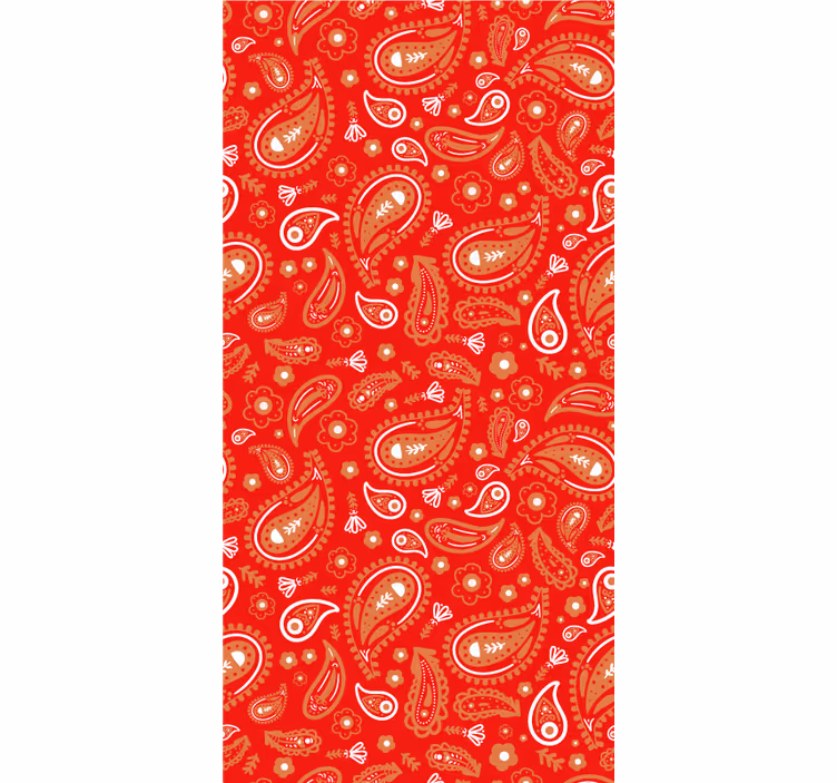 Rdeč paisley vzorec cvetličnega senčila - TenStickers
