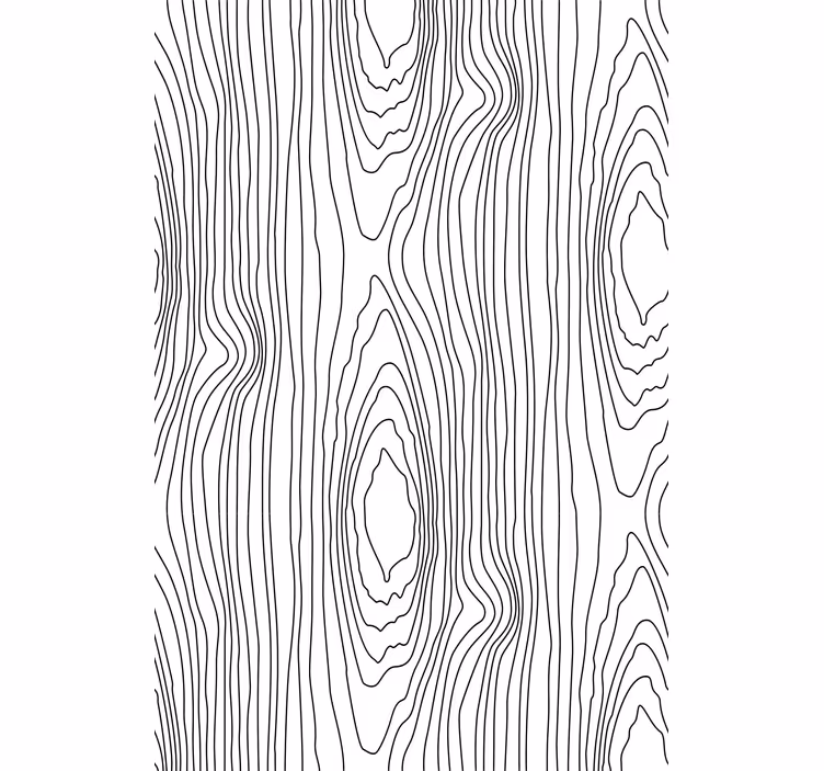 Black and white wood lines tekstura in vzorec - TenStickers