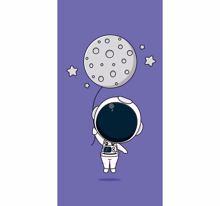 Astronavt drži luno zabavno senčilo - TenStickers