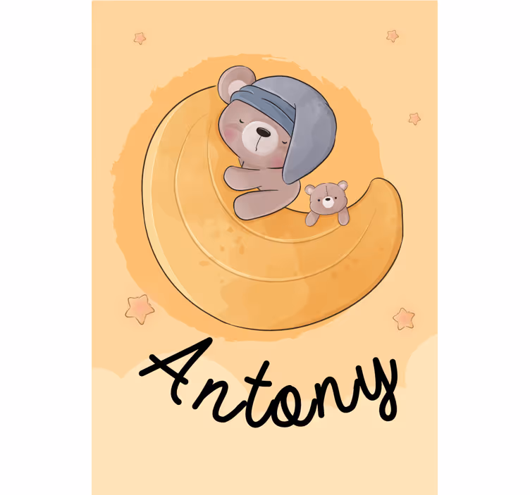 Medvedek na luni senčilo za okna po meri - TenStickers