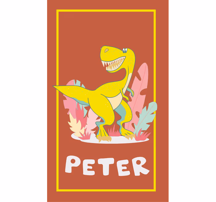 Rumeni t-rex z imenom dinozaver senčilo - TenStickers
