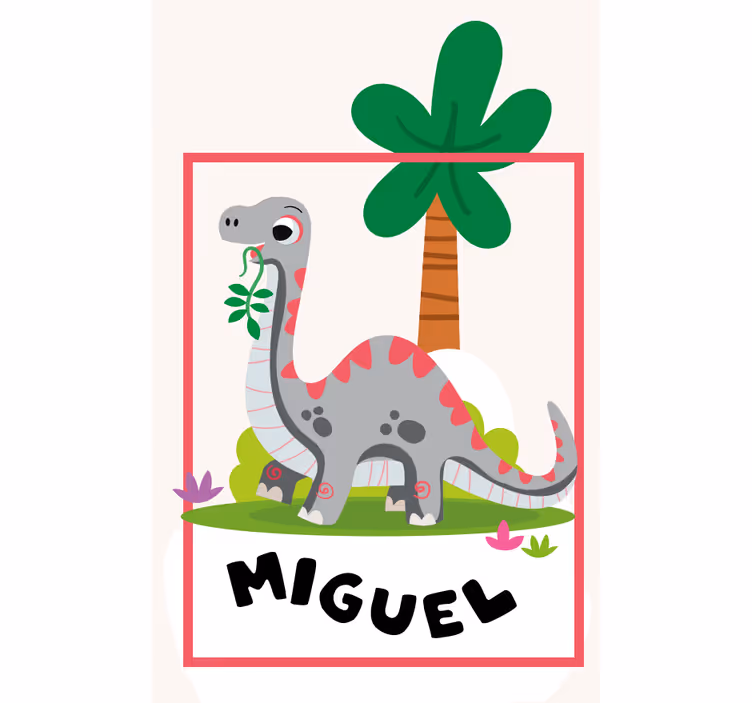 Langer hals z imenom dinozaver senčilo - TenStickers
