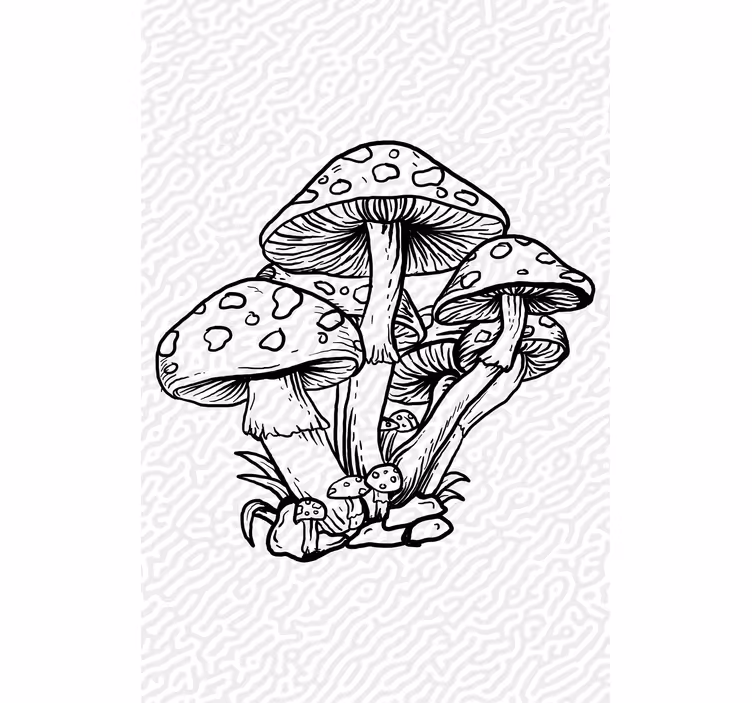 Ročno narisana ilustracija kuhinjske žaluzije iz gob - TenStickers